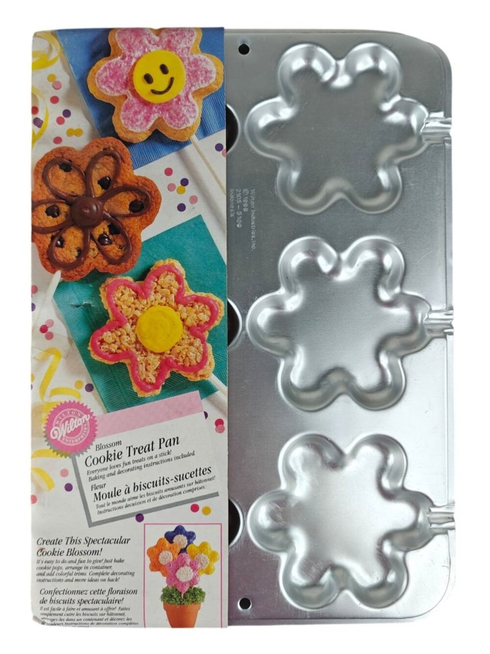 NEW Vintage Wilton Blossom Cookie Treat Pan Aluminum Baking Mold 1999 Flower